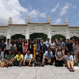 Group shot on the tour day in front of the National Palace Museum.