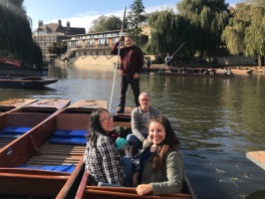 Neil took us on a punting adventure around Cambridge after the hackfest ended